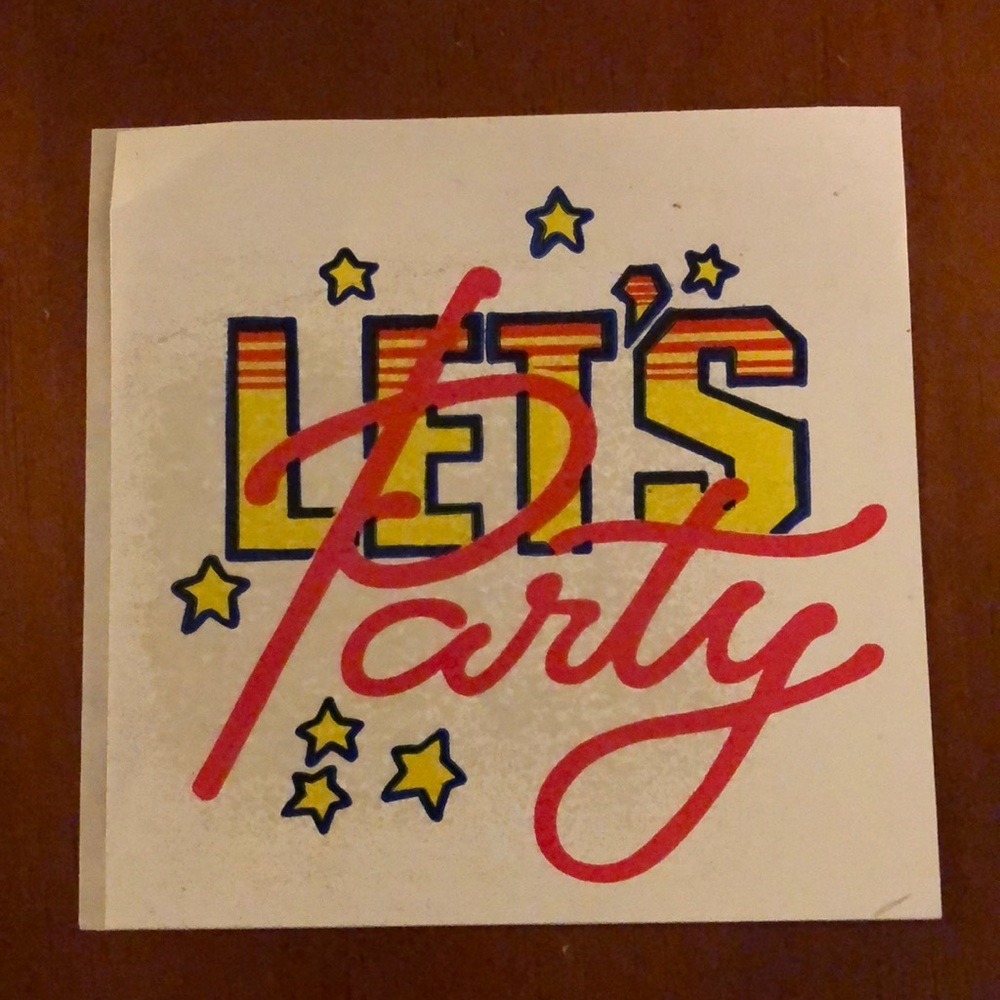 Vintage LET’S PARTY Sticker